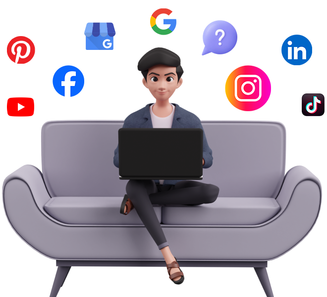 garçon avec ordinateur portable